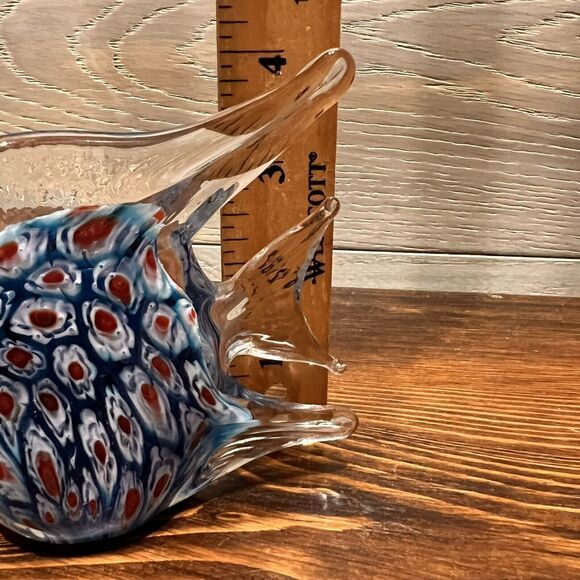Art Glass Angel Fish Hand Blown Murano Style Figurine‎ Paperweight Milliefiore - Picture 6 of 7